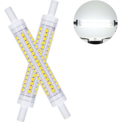 Ampoules LED R7S 118mm, Ampoule LED 10W Remplace Lampe Halogène 100W, AC230V Blanc Froid 6000K,1100LM (1/5)