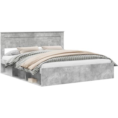 Maison Exclusive - Struttura del letto Calcestruzzo 180 x 200 cm Pino massello