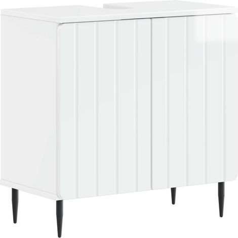 Waschbeckenschrank ZWOLLE Hochglanz Weiß 59,5 x 31,5 x 59 cm vidaXL (1/5)