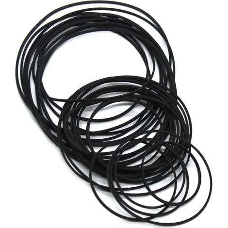 56 courroies universelles pour cassettes audio, courroies de transmission carrées en caoutchouc de 1 mm d'épaisseur, compatibles avec lecteurs de cassettes, lecteurs CD et DVD, courroies de rechange p (1/5)