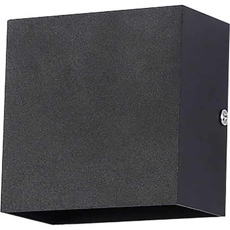 Applique murale LED moderne, noire, 10 W, lumière blanche 6000 K, aluminium, pour intérieur (chambre, couloir) (1/5)