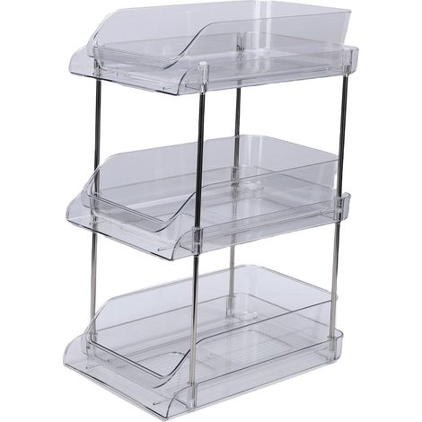 3 Tier Under Sink Organizer Clear Storage Rack for Bathroom