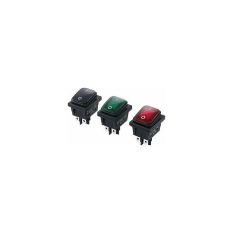 3-teiliger wasserdichter DPST-Wippschalter (Ein/Aus), 4-polig, 2 Positionen, LED-Anzeige, 16 A, 250 V AC, für Auto, LKW, Motorrad, Boot (KCD4-thsinde - Crezuo) (1/4)
