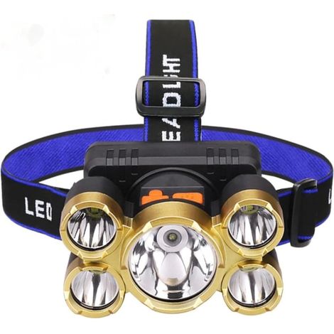 Lampe frontale LED rechargeable USB, lumière blanche ultra-brillante, 4 modes d'éclairage (Publicité) (1/5)