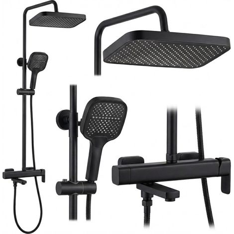 Juego De Ducha Rea Arlo Black