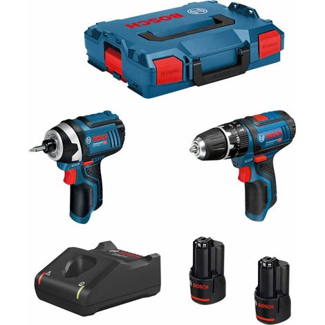 BOSCH Kit 12V B12GSBGDR2bat3a-40 (GSB 12V-15 + GDR 12V-10 + 2 x 3,0 Ah + GAL12V-40 + L-Boxx 102) (1/5)