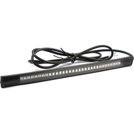 Plaque d'immatriculation LED moto multifonction feu arrière rouge jaune pour modification 12-15V (1/5)
