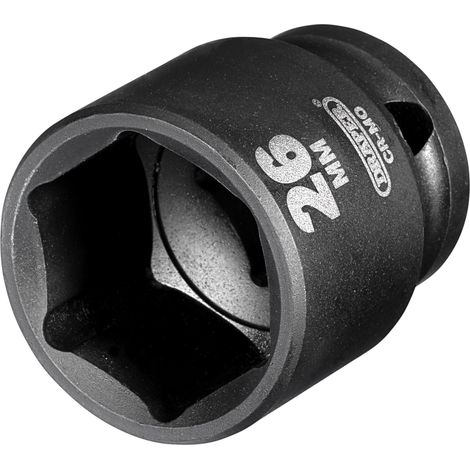 Draper 20188 Draper Hi-TORQ Impact Socket, 1/2"" Sq. Dr., 26mm