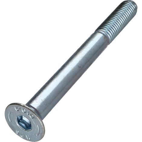 Vis métaux FHC tête fraisée empreinte hexagonale creuse Clé de 8 HC8 M12X120 Filetage partiel Classe 10.9 Acier-5 pièces (1/4)