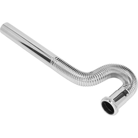 Tuyau flexible en laiton ondulé décoratif sans odeur pour siphon de lavabo de salle de bain G1-1/4 po