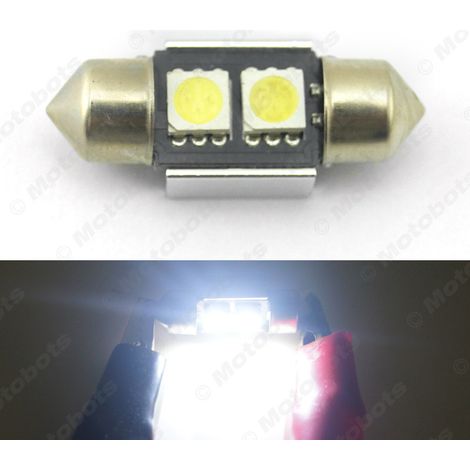 Automotive LED dual-ended 5050-2SMD CANBUS with heat sink, 31mm white reading light, license plate light, roof light. (1/4)