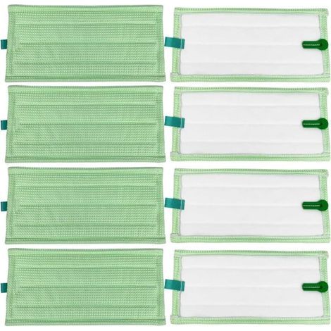 Lot de 8 chiffons de rechange en microfibre pour aspirateur Vorwerk Kobold SP600 SP600S SP7 SPB100 (1/4)