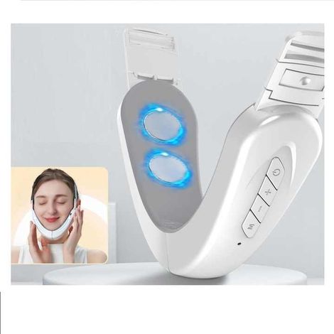 Dispositivo para eliminar la papada Dispositivo de lifting facial eléctrico Dispositivo eléctrico para eliminar la papada con efecto V-face Lifting inteligente reafirmante y remodelador de la piel par (1/5)