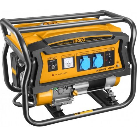 GENERATORE CORRENTE BENZINA 3,5KW CON AVVIAMENTO A STRAPPO -GE35006 INGCO (1/2)