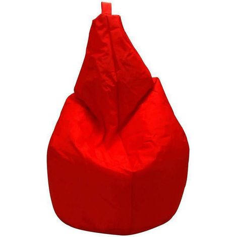 Pouf Angillina, Sackform, 80x80x120h cm Rot