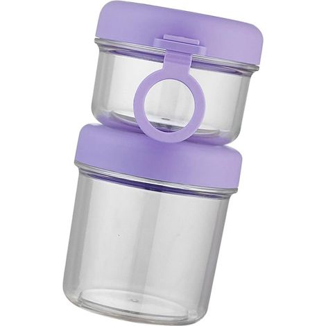 Fiambrera portátil grande，530 ml + 330 ml，fiambrera a prueba de fugas，fiambrera para ensalada de yogur (1/5)