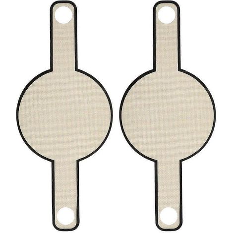 Lot de 2 plaques de cuisson en fibre de verre avec longues poignées, tapis de cuisson pour pain et pâtisseries-52X20CM-Brown (1/3)