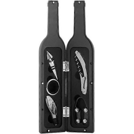 Gift set, 5 wine accessories - Black wine bottle - AquaForge (1/5)