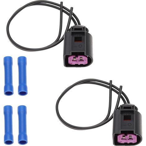 Lot de 2 faisceaux de câblage pour générateur de voiture avec tubes thermorétractables 1J0973772 compatibles avec V11 d'alternateur à 2 broches (1/5)