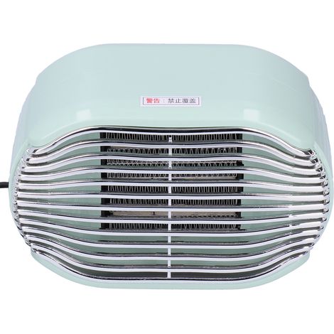 Mini radiateur électrique d'appoint 800 W pour l'hiver, idéal pour le bureau. Chauffage de table, chauffe rapidement, économie d'énergie, norme européenne 220 V, vert. (1/5)