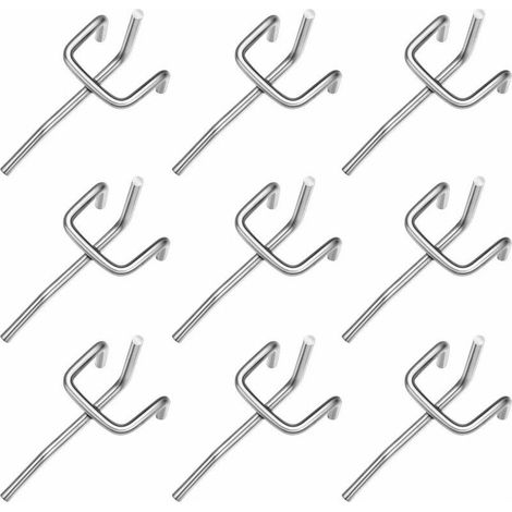 50 Stück Lochwandhaken, Metall-Lochwandhaken, Lochwandzubehör, Garagenhaken, Werkzeugorganisation (1/5)