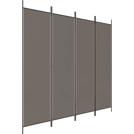 Paravent Cloison de séparation 4 panneaux - Séparateur de Jardin Anthracite 200x220 cm Tissu BV596662 - BonneVie (1/5)