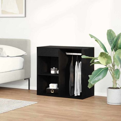Kosmetikschrank mit Regal Schwarz Eichen-Optik 80 x 40 x 75 cm