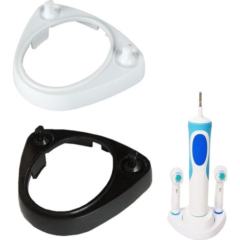 Lot de 2 porte-brosses à dents électriques - Support pour brosse à dents électrique - Support pour brosse à dents électrique - Pour toutes les têtes de brosse à dents électriques rondes