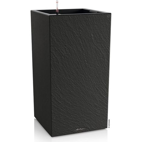 LECHUZA® Pflanzgefäße CANTO Slatestone 40 high Dunkelgrau All-in-One