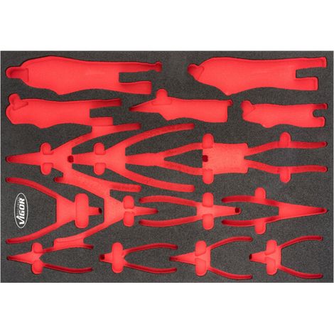 VIGOR Insert en mousse souple, vide V6816-L