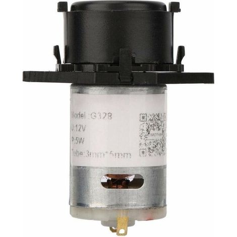Pompe Péristaltique 12V 3 x 5 Pompe de Dosage Péristaltique de Tête de Tube Péristaltique de DIY pour l'Analyse Chimique de Laboratoire d'Aquarium(Noir)