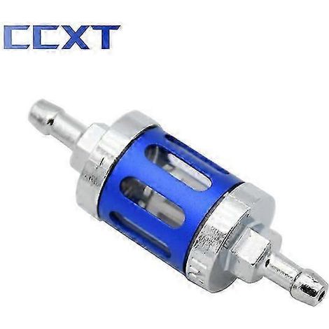 Motorcycle 8mm/0.31quot Cnc Gasoline Fuel Oil Filter Petrol Inline Filter For Ktm Honda Kawasaki Yamaha Husqvarna Atv Yz Yzf Wr Wrf( Blue) (1/5)