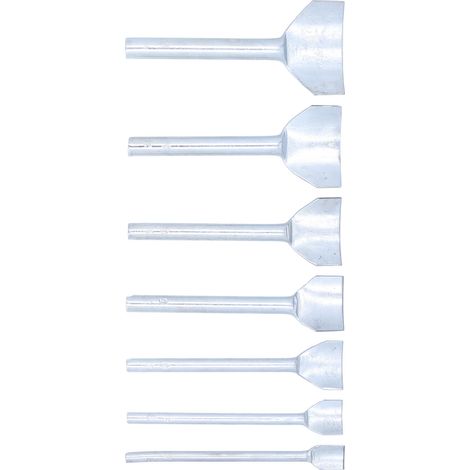 Ensemble de 7 poinçons semi-circulaires, 1040 mm, en acier au carbone, pour la sculpture manuelle du cuir. (1/5)