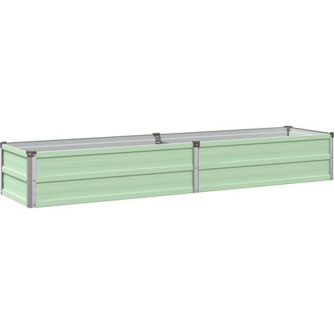 vidaXL Letto rialzato da giardino Verde Pastello 160 x 40 x 24 cm