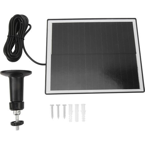 Panneau Solaire 6W 5V USB-C Étanche IP65 Noir Résistant Haute Température pour Extérieur (1/5)