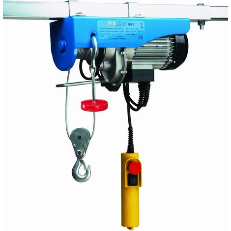 Promac – Palan électrique 125/250 kg – Longueur câble 12 m – Vitesse de levage 10/5 m/min – Tension 230V – Puissance 0.5 kW – 990G