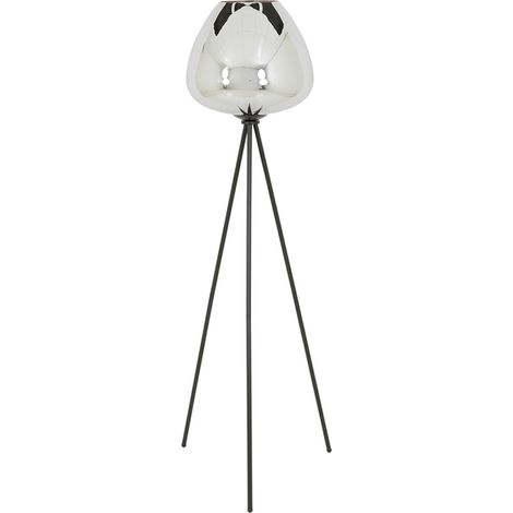 Light & Living - stehlampe - Mayson - silber schwarz - glas -