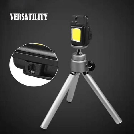 Lampe De Poche - 800 Lm - Support Rotatif 180° - Base Magnétique - Rechargeable Usb-C - 500 Mah - Pour Inspection Travail Portable - 1 Pièce (1/5)