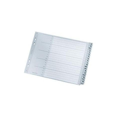 LEITZ A-Z Register Leitz DIN A4 Überbreite Polypropylen grau 20 Registerblätter (1/4)