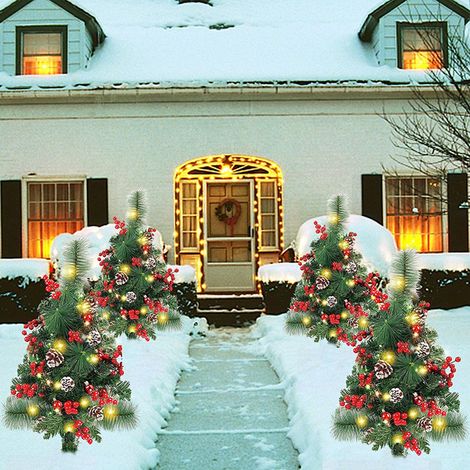 Guirlande lumineuse solaire pour sapin de Noël extérieur - Décorations lumineuses de jardin (1/5)