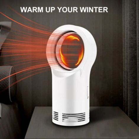 Chauffage électrique portable mini de bureau 400 W, chauffe-mains sans pales, chauffage d'appoint pratique pour l'hiver, idéal pour la voiture, la maison et le bureau. Chauffage rapide.-AquaForge