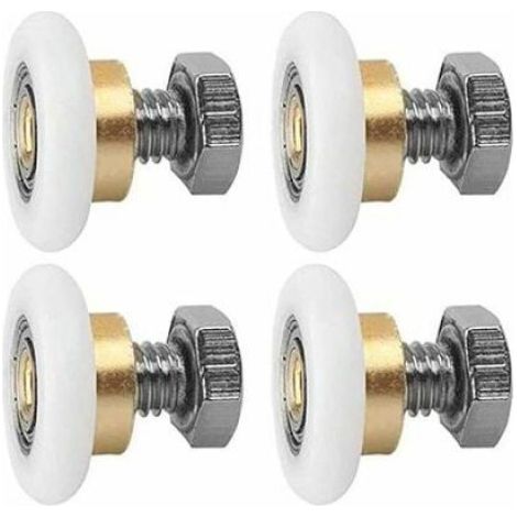 Rouleaux Porte Coulissante - 20 mm - Métal - Pour Cabine Douche - Lot de 4 (1/4)