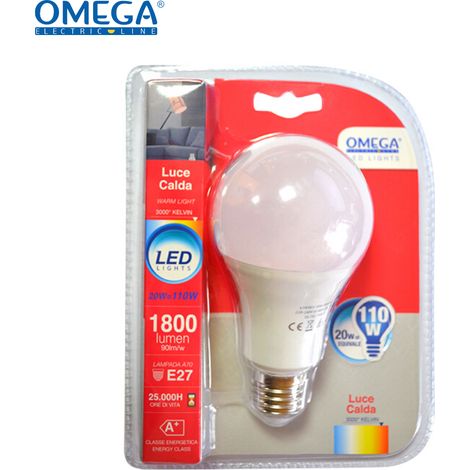 LAMPADINA A GOCCIA LED A70 18W E27 3000K (1/2)