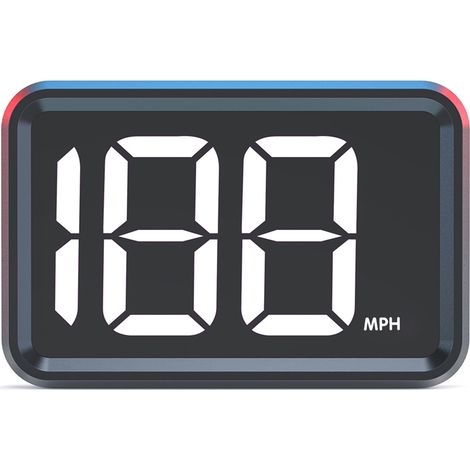 Affichage tête haute Compteur de vitesse numérique GPS MPH pour voitures Camions Plug and Play Grand écran Haute définition (1/5)