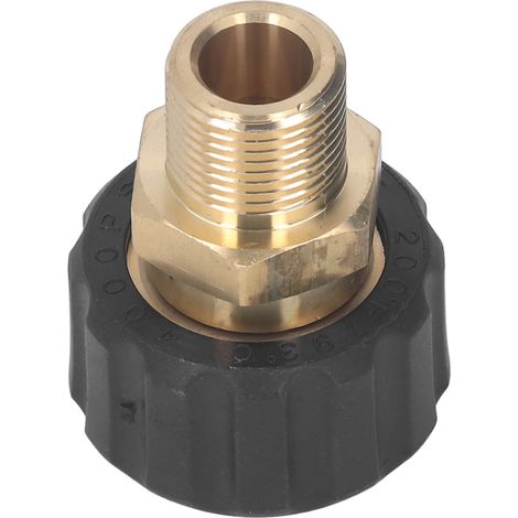 Pistolet adaptateur pour nettoyeur haute pression, raccord de tuyau 5000 PSI, pièce de rechange, connecteur mâle G3/8 vers femelle M22 14mm (1/5)