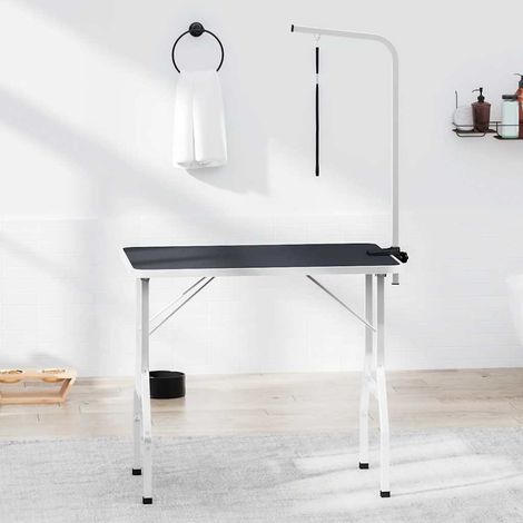 vidaXL Mesa de baño para perros, gatos y mascotas ajustable 1 lazo (1/5)