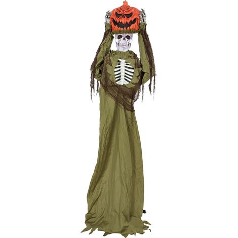 Squelette Citrouille Pop-up Animé 173 cm, Décoration Extérieur Halloween avec Lumière, Son et Capteur Tactile, Décor Effrayant pour Jardin ou Porche (1/5)