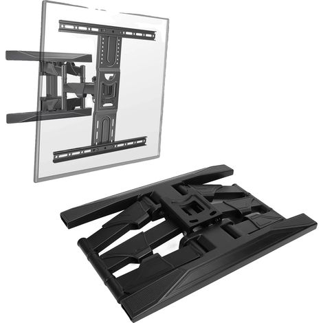 Support mural TV, matériau en acier, taille maximale de la TV 75 pouces, compatibilité VESA 200x200mm à 600x400mm, extension du bras jusqu'à 16 pouces, capacité de charge 120 lbs (1/5)