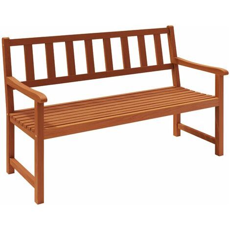 CASARIA® Gartenbank Wetterfest Holz 320kg Belastbar FSC®-zertifiziert Garten Balkon Sitzbank Gartenmöbel Bank Kensington 2-Sitzer 120x58x90cm Akazie (1/5)