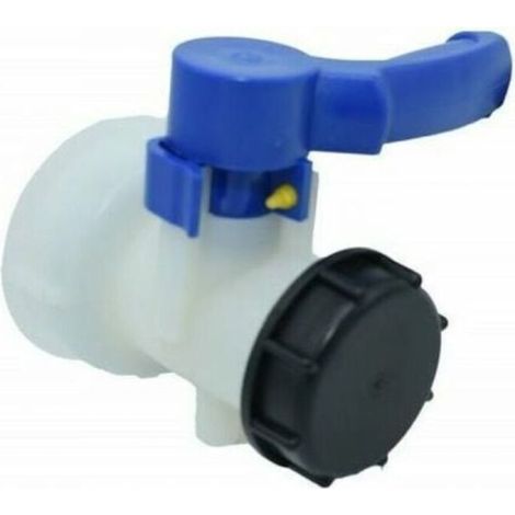 [JAMAIS UTILISÉ]Vanne pour cuve IBC 1000 litres 2&quot / 62 mm Vanne papillon intégrée en plastique DN40 (62 mm) (1/4)